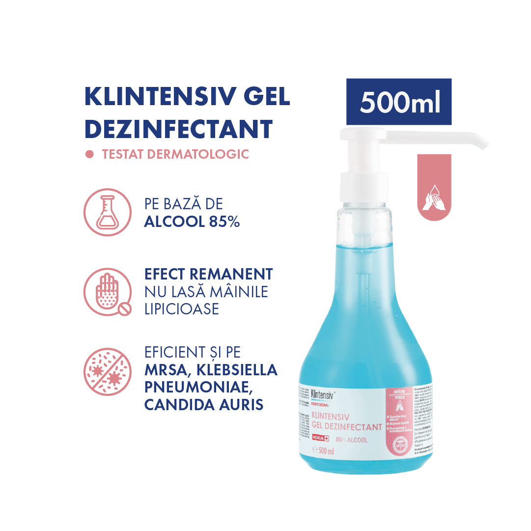 KLINTENSIV® – Gel dezinfectant maini - 500 ml - imagine 2